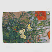 Vincent van Gogh - Butterflies en Poppies Golfhanddoek (Horizontaal)