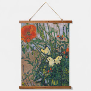 Vincent van Gogh - Butterflies en Poppies Hangend Wandkleed