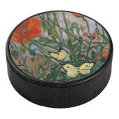 Vincent van Gogh - Butterflies en Poppies Hockey Puck (3/4)