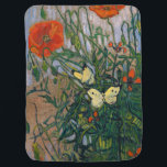 Vincent van Gogh - Butterflies en Poppies Inbakerdoek<br><div class="desc">Butterflies and Poppies - Vincent van Gogh,  Oil on Canvas,  1890</div>