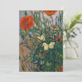 Vincent van Gogh - Butterflies en Poppies Kaart (Staand voorkant)