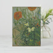 Vincent van Gogh - Butterflies en Poppies Kaart (Staand voorkant)