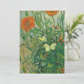 Vincent Van Gogh - Butterflies en poppies Kaart (Staand voorkant)