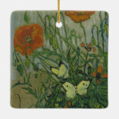 Vincent van Gogh - Butterflies en Poppies Keramisch Ornament (Achterkant)