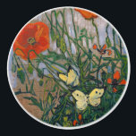Vincent van Gogh - Butterflies en Poppies Keramische Knop<br><div class="desc">Butterflies and Poppies - Vincent van Gogh,  Oil on Canvas,  1890</div>