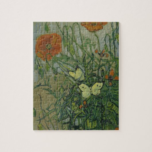 Vincent van Gogh - Butterflies en Poppies Legpuzzel (Verticaal)
