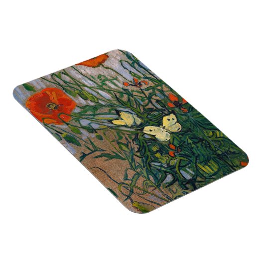 Vincent van Gogh - Butterflies en Poppies Magneet (Rechterzijde)