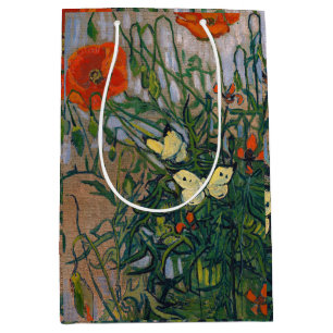 Vincent van Gogh - Butterflies en Poppies Medium Cadeauzakje