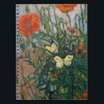 Vincent van Gogh - Butterflies en Poppies Notitieboek<br><div class="desc">Butterflies and Poppies - Vincent van Gogh,  Oil on Canvas,  1890</div>