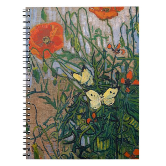 Vincent van Gogh - Butterflies en Poppies Notitieboek (Voorkant)