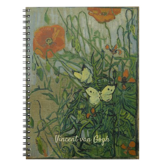 Vincent van Gogh - Butterflies en Poppies Notitieboek (Voorkant)