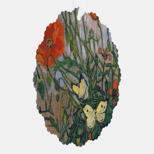 Vincent van Gogh - Butterflies en Poppies Ornament Kaart (Rechts)