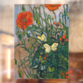 Vincent van Gogh - Butterflies en Poppies Raamsticker (Vel 2)