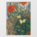 Vincent van Gogh - Butterflies en Poppies Raamsticker<br><div class="desc">Butterflies and Poppies - Vincent van Gogh,  Oil on Canvas,  1890</div>