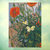 Vincent van Gogh - Butterflies en Poppies Raamsticker (Vel 3)