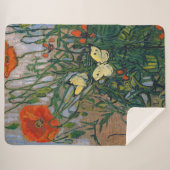 Vincent van Gogh - Butterflies en Poppies Sherpa Deken (Voorkant (horizontaal))