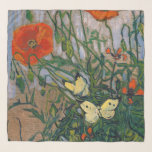 Vincent van Gogh - Butterflies en Poppies Sjaal<br><div class="desc">Butterflies and Poppies - Vincent van Gogh,  Oil on Canvas,  1890</div>