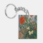 Vincent van Gogh - Butterflies en Poppies Sleutelhanger (Voorkant Links)