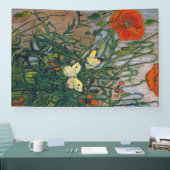 Vincent van Gogh - Butterflies en Poppies Spandoek (Beurs)