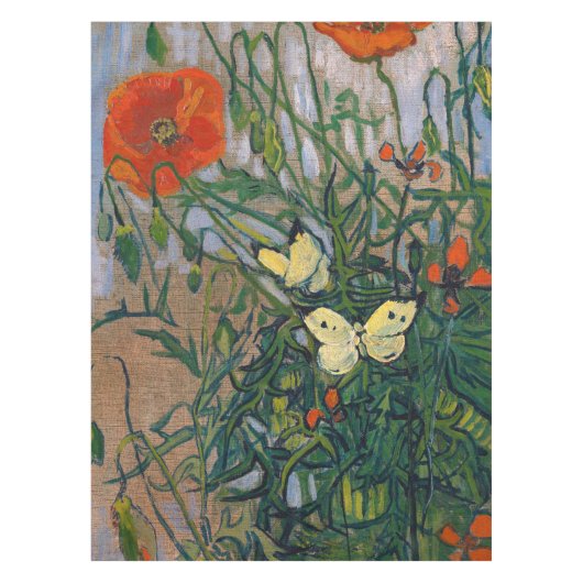 Vincent van Gogh - Butterflies en Poppies Tafelkleed (Voorkant)