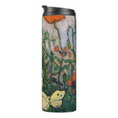 Vincent van Gogh - Butterflies en Poppies Thermosbeker (Geroteerd rechts)