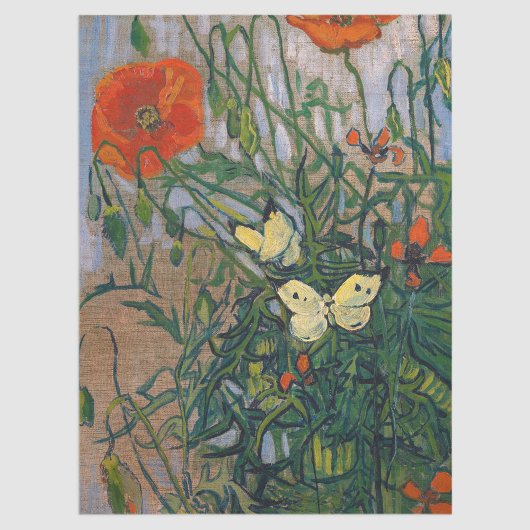 Vincent van Gogh - Butterflies en Poppies Tissuepapier