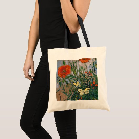 Vincent van Gogh - Butterflies en Poppies Tote Bag (Voorkant (product))