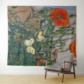 Vincent van Gogh - Butterflies en Poppies Wandkleed (In Situ (horizontaal))