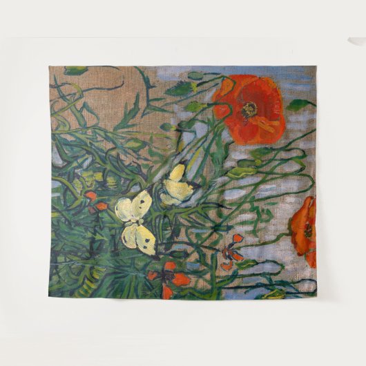 Vincent van Gogh - Butterflies en Poppies Wandkleed (Voorkant (horizontaal))