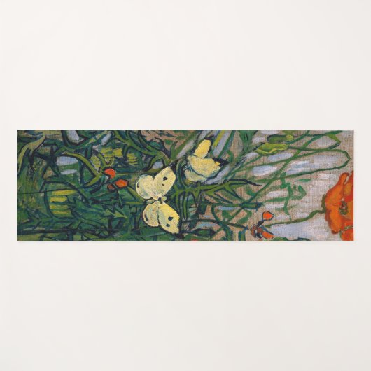 Vincent van Gogh - Butterflies en Poppies Yogamat (Voorkant (horizontaal))