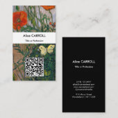 Vincent van Gogh - Butterflies & Poppies - QR-code Visitekaartje (Voorkant / Achterkant)