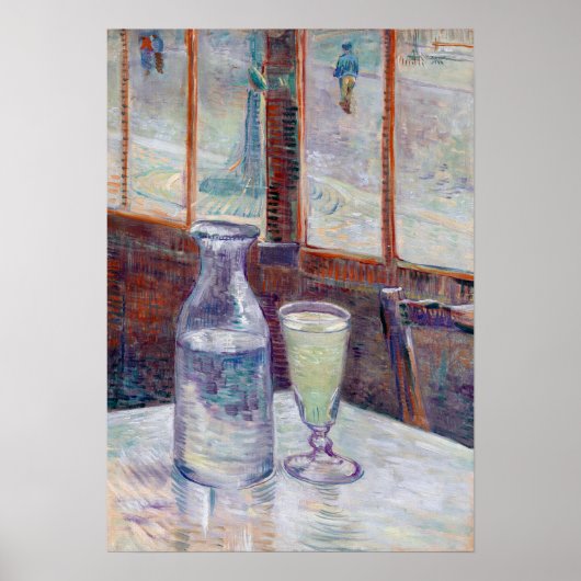 Vincent van Gogh Café Table met Absinth Poster (Voorkant)