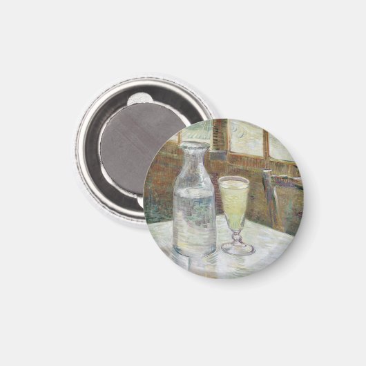 Vincent Van Gogh Cafe Table met Absinthe Magneet (Voorkant / Achterkant)