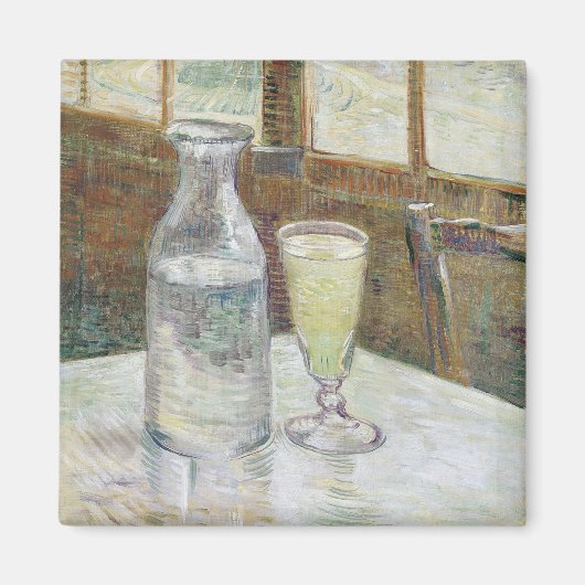 Vincent Van Gogh Cafe Table met Absinthe Magneet (Voorkant)