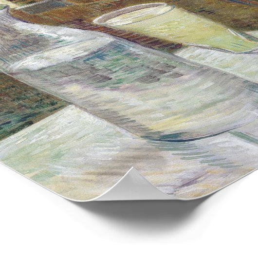 Vincent Van Gogh Cafe Table met Absinthe Poster (Hoek)