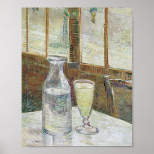 Vincent Van Gogh Cafe Table met Absinthe Poster