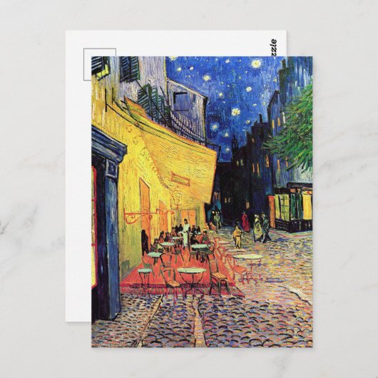 Vincent van Gogh - 'Café Terrace at Night' Briefkaart (Voorkant / Achterkant)