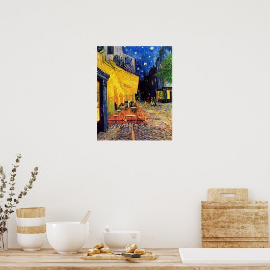 Vincent Van Gogh - Cafe Terrace At Night Fine Art Poster (Keuken)
