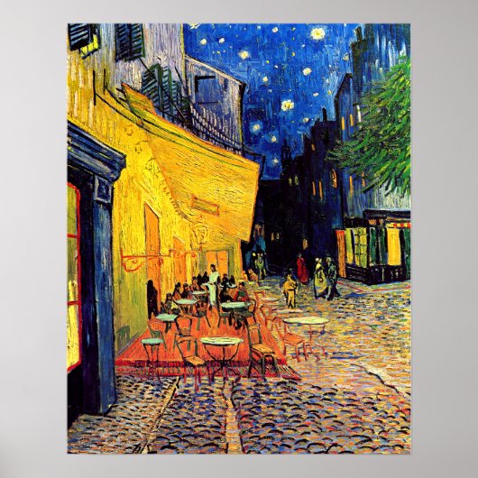 Vincent Van Gogh - Cafe Terrace At Night Fine Art Poster (Voorkant)