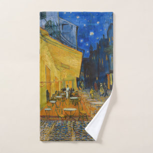 Vincent van Gogh - Cafe Terrace bij nacht Bad Handdoek