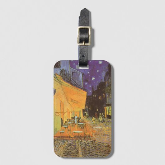 Vincent van Gogh - Cafe Terrace bij nacht Bagagelabel (Voorkant (verticaal))