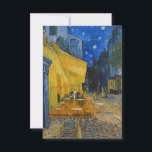 Vincent van Gogh - Cafe Terrace bij nacht Bedankkaart<br><div class="desc">Cafe Terrace on the Place du Forum at Night - Vincent van Gogh,  1888</div>