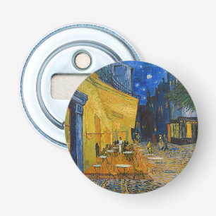 Vincent van Gogh - Cafe Terrace bij nacht Button Flesopener