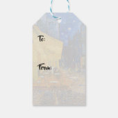 Vincent van Gogh - Cafe Terrace bij nacht Cadeaulabel (Achterkant)