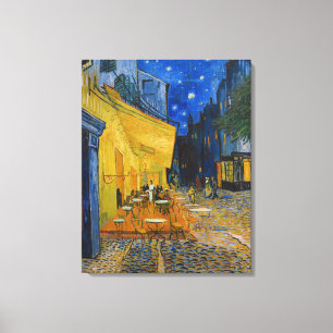 Vincent van Gogh - Cafe Terrace bij nacht Canvas Afdruk