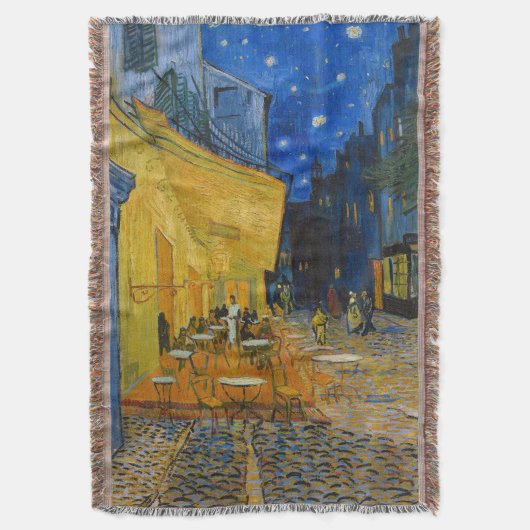Vincent van Gogh - Cafe Terrace bij nacht Deken (Voorkant Verticaal)