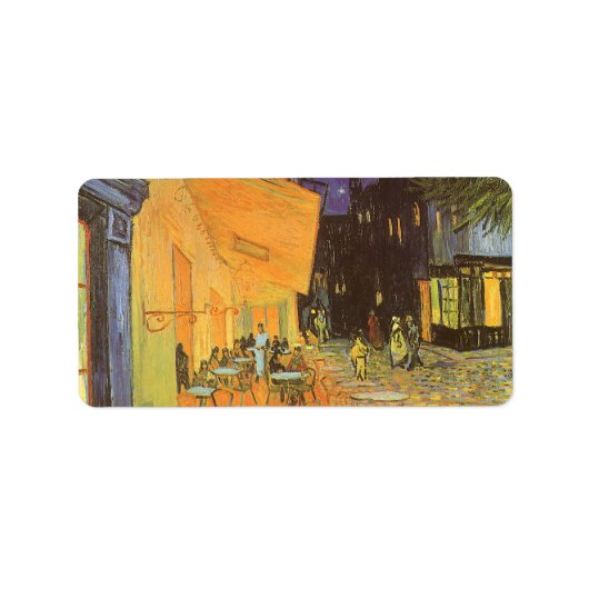 Vincent van Gogh - Cafe Terrace bij nacht Etiket (Voorkant)