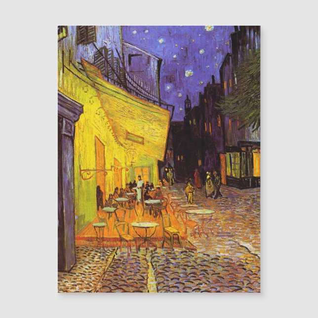 Vincent van Gogh Cafe Terrace bij nacht Fine Art (Voorkant)