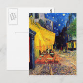 Vincent van Gogh - cafe Terrace bij nacht Fine Art Briefkaart (Voorkant / Achterkant)