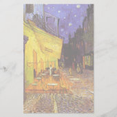 Vincent van Gogh Cafe Terrace bij nacht Fine Art Briefpapier (Voorkant)